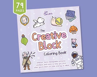 The Creative Block Coloring Book | 79 Printable Coloring Pages & Activities for Adults Who Love Coloring