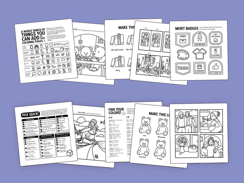 The Creative Block Coloring Book | 79 Printable Pages & Activities for Adults (Hand Drawn, Instant Download) image 8