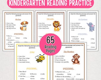 Reading Comprehension Worksheets for Kids | Short Passages & Questions | Kindergarten Reading Practice PDF