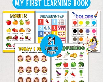 Preschool Learning Book for Toddlers | Educational Activity Book | Kindergarten Readiness Printable PDF