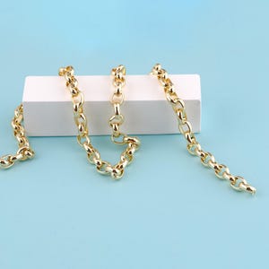 1 meter 18K Gold Filled Chain Necklace,Rolo Chain, Round Chain O Chain for Necklace Bracelet,Bulk Chain for Jewelry Making