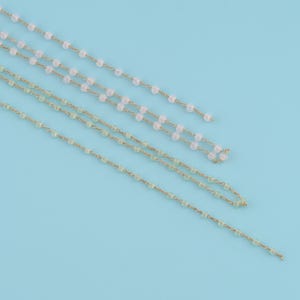 1 meter 18K Gold Filled Beaded Satellite Enamel Chain,enamel satellite chain,satellite chain,Beaded Chain,Bulk Chain for Jewelry Making