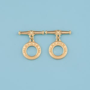 18K Gold Filled OT clasp,Boho OT Toggle Clasps,Round Toggle Clasps Set For Jewelry Making Supplies,Bracelet Clasps,Necklace Clasps