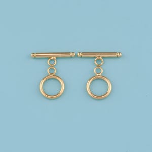 18K Gold Filled OT clasp, Circle Toggle Clasp,Round Toggle Clasps Set For Jewelry Making Supplies,Bracelet Clasps,Necklace Clasps