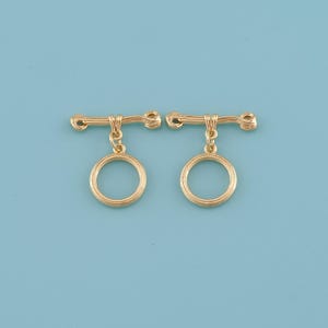 18K Gold Filled OT clasp, Circle Toggle Clasp,Round Toggle Clasps Set For Jewelry Making Supplies,Bracelet Clasps,Necklace Clasps