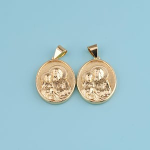 18K Gold Filled Saint Joseph Medal, Patron of Fathers, Immigrants and Workers, High Detailed Medal, Valentine Gift for Dad