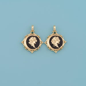 18K Gold Filled queen pendant, Exquisite Queen necklace,Vintage Queen Pendant,DIY Jewelry Making Supply