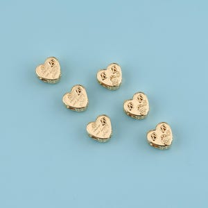 18K Gold Filled Heart Spacer Bead,CZ Micro Pave Heart Charm Bracelet Necklace,Bracelet Bead, Love Beads,large hole beads,DIY Jewelry