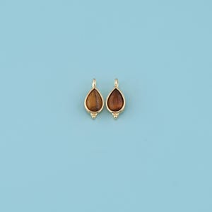 18K Gold Filled Teardrop Pendant,Crystal Charm,Teardrop Crystal Pendant,Crystal Birthstone Necklace Charm,,DIY Jewelry Making Supply