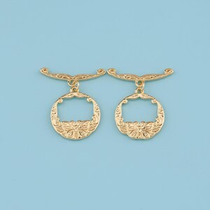 18K Gold Filled OT clasp,Boho OT Toggle Clasps,Round Toggle Clasps Set For Jewelry Making Supplies,Bracelet Clasps,Necklace Clasps