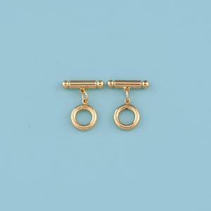 18K Gold Filled OT clasp, Circle Toggle Clasp,Round Toggle Clasps Set For Jewelry Making Supplies,Bracelet Clasps,Necklace Clasps