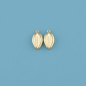 18K Gold Filled shell Pendant, beach shell jewelry,ocean Charm Necklace,Gold Shell Pendant,DIY Jewelry Making Supply