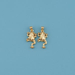 18K Gold Filled Frog Necklace,Lucky Frog Pendant,Simple Silver Toad Necklace, Amphibian Jewelry, Frog Gifts,Animal Jewelry Making