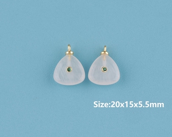 18K Gold Filled natural stone Pendant,natural stone charm,Gemstone Drop Pendant,Gemstone Charm,Natural gemstone For Making Jewelry