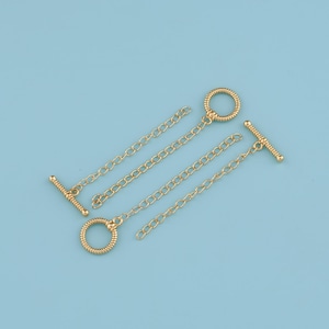 18K Gold Filled OT clasp,Toggle Clasp Set,with Jump Ring,Round Toggle Clasps Set For Jewelry Making Supplies,Bracelet Clasps,Necklace Clasps