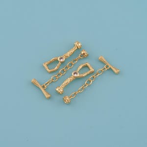 18K Gold Filled OT clasp,Geometry OT Clasp,Bar OT Clasp,Round Toggle Clasps Set For Jewelry Making Supplies,Bracelet Clasps,Necklace Clasps