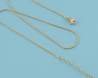 18K Gold Filled Thin Chain Necklace,Snake Bone Chain,snake chain,Round Snake Necklace, Chain Necklace, Snake Chain Necklace,Gift for Her