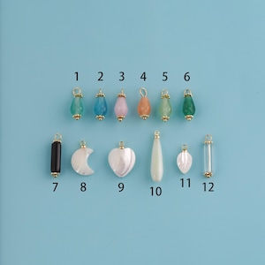 18K Gold Filled Mixed jewelry accessories,water drop crystal pendant,Mother-of-pearl heart necklace,crystal charm,mother of pearl charm,