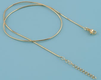 18K Gold Filled Thin Chain Necklace,Snake Bone Chain,snake chain,Round Snake Necklace, Chain Necklace, Snake Chain Necklace,Gift for Her
