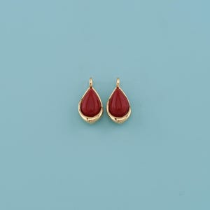 18K Gold Filled Teardrop Pendant,Crystal Charm,Teardrop Crystal Pendant,Crystal Birthstone Necklace Charm,DIY Jewelry Making Supply