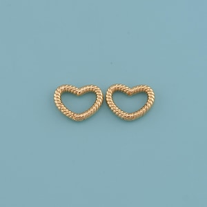 18K Gold Filled Heart Push Clasps,Love Heart Clasp,Spring Gate Ring Heart Clasp,Shiny Heart Hinged Clasp,DIY Jewelry Making Supply