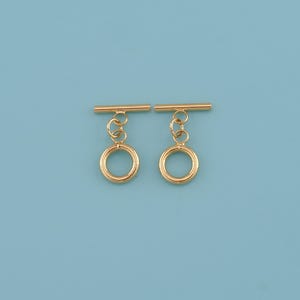 18K Gold Filled OT clasp, Circle Toggle Clasp,Round Toggle Clasps Set For Jewelry Making Supplies,Bracelet Clasps,Necklace Clasps