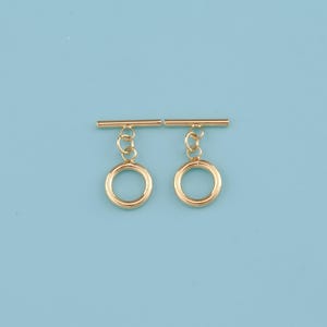 18K Gold Filled OT clasp, Circle Toggle Clasp,Round Toggle Clasps Set For Jewelry Making Supplies,Bracelet Clasps,Necklace Clasps