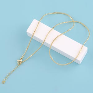 18K Gold Filled Thin Chain Necklace,Snake Chain Necklace，Round Snake Chain,bridesmaid gift for her,Dainty Chain,Gift for Her