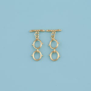 18K Gold Filled OT clasp, Circle Toggle Clasp,Round Toggle Clasps Set For Jewelry Making Supplies,Bracelet Clasps,Necklace Clasps