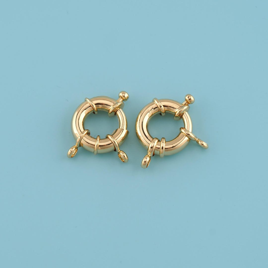 18K Gold Filled Round Clasp，sailor Clasp，round Spring Clasp,spring ...