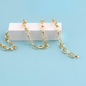 1 meter 18K Gold Filled Chain Necklace,Rolo Chain, Round Chain O Chain for Necklace Bracelet,Bulk Chain for Jewelry Making