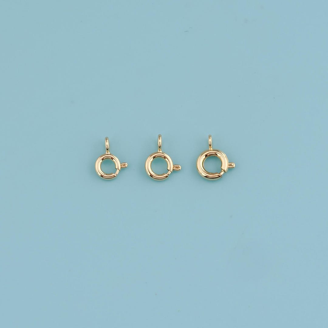 10pcs 18K Gold Filled Round Clasp，sailor Clasp，round Spring Clasp ...
