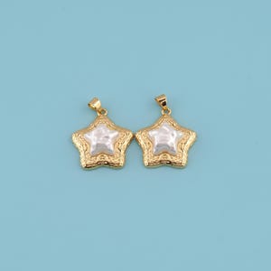 18K Gold Filled Star Pearl Pendants,Natural Star Pearl Pendant, Celestial Jewerly, Gift for her, Christmas Gift, Mom Gift