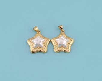 18K Gold Filled Star Pearl Pendants,Natural Star Pearl Pendant, Celestial Jewerly, Gift for her, Christmas Gift, Mom Gift