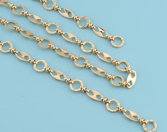 1 meter 18K Gold Filled round chain,Twisted round chain,Twisted Small Circle Chain Chain for Necklace Bracelet,Bulk Chain for Jewelry Making