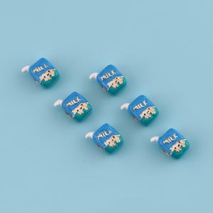 18K Gold Filled Milk Drink Spacer Beads,Enamel Milk beverage spacer beads Charm Bracelet Necklace,large hole beads,DIY Jewelry