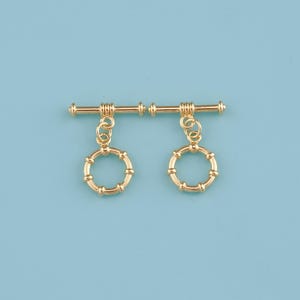 18K Gold Filled OT clasp, Circle Toggle Clasp,Round Toggle Clasps Set For Jewelry Making Supplies,Bracelet Clasps,Necklace Clasps