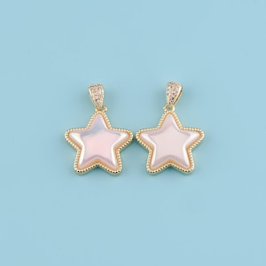 18K Gold Filled Star Pearl Pendants,Natural Star Pearl Pendant, Celestial Jewerly, Gift for her, Christmas Gift, Mom Gift