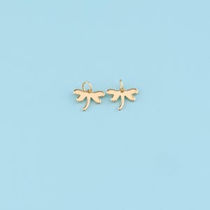 18K Gold Filled dragonfly Pendant,Dragonfly charm,insect Charm Necklace,DIY Jewelry Making Supply
