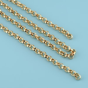 1 meter 18K Gold Filled Chain Necklace,Rolo Chain, Round Chain O Chain for Necklace Bracelet,Bulk Chain for Jewelry Making
