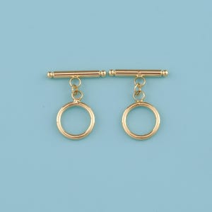 18K Gold Filled OT clasp, Circle Toggle Clasp,Round Toggle Clasps Set For Jewelry Making Supplies,Bracelet Clasps,Necklace Clasps