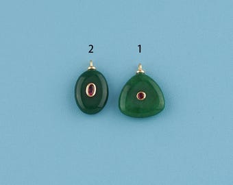 18K Gold Filled natural stone Pendant,natural stone charm,Gemstone Drop Pendant,Gemstone Charm,Natural gemstone For Making Jewelry