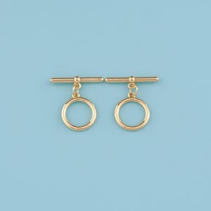 18K Gold Filled OT clasp, Circle Toggle Clasp,Round Toggle Clasps Set For Jewelry Making Supplies,Bracelet Clasps,Necklace Clasps