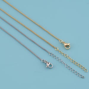 18K Gold Filled Thin Chain Necklace,Box Chain,Box Layering Necklace，Jewelry Making Chain,bridesmaid gift for her,Dainty Chain,Gift for Her