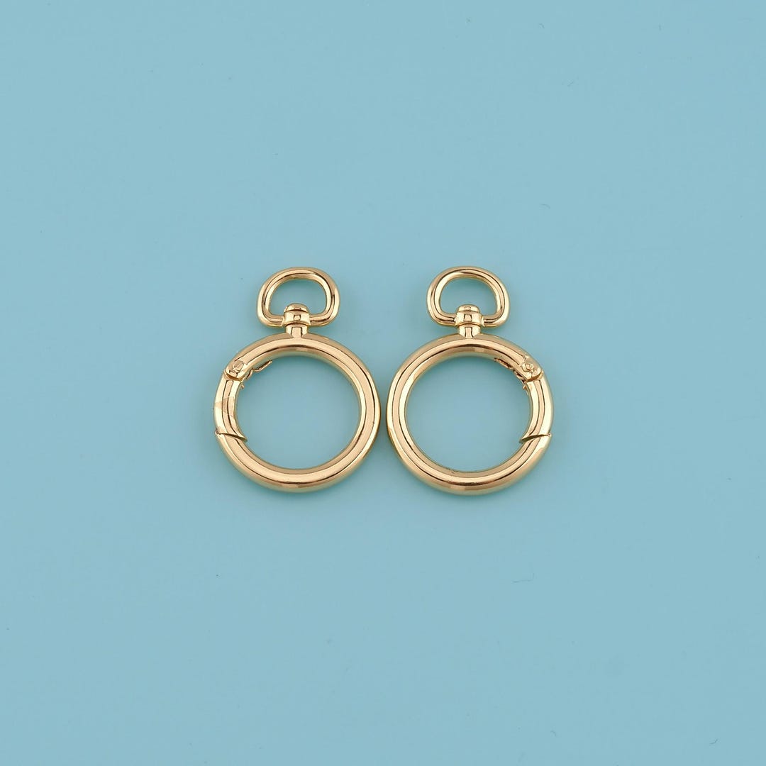 18K Gold Filled Round Rotate Buckle, Spring Push Door Catch, Luggage ...