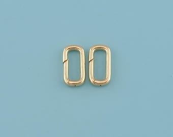 18K Gold Filled Oval Spring Clasp,Jewelry Clasp, Oval Clasp,Bracelet Clasp, DIY Jewelry Making Accessories