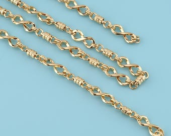 1 meter 18K Gold Filled round chain,Twisted round chain,Twisted Small Circle Chain Chain for Necklace Bracelet,Bulk Chain for Jewelry Making