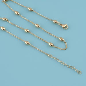 18K Gold Filled Thin Chain Necklace,Satellite Chain Necklace,Jewelry Making Chain,welding chain,Dainty Bead Chain,Gift for Her