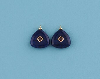 18K Gold Filled natural stone Pendant,natural stone charm,Gemstone Drop Pendant,Gemstone Charm,Natural gemstone For Making Jewelry