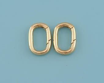 18K Gold Filled Oval Spring Clasp,Jewelry Clasp, Oval Clasp,Bracelet Clasp, DIY Jewelry Making Accessories